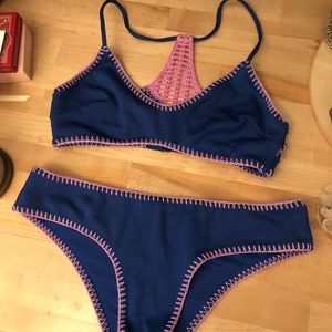 Victoria’s Secret Blue and Pink Bikini Set